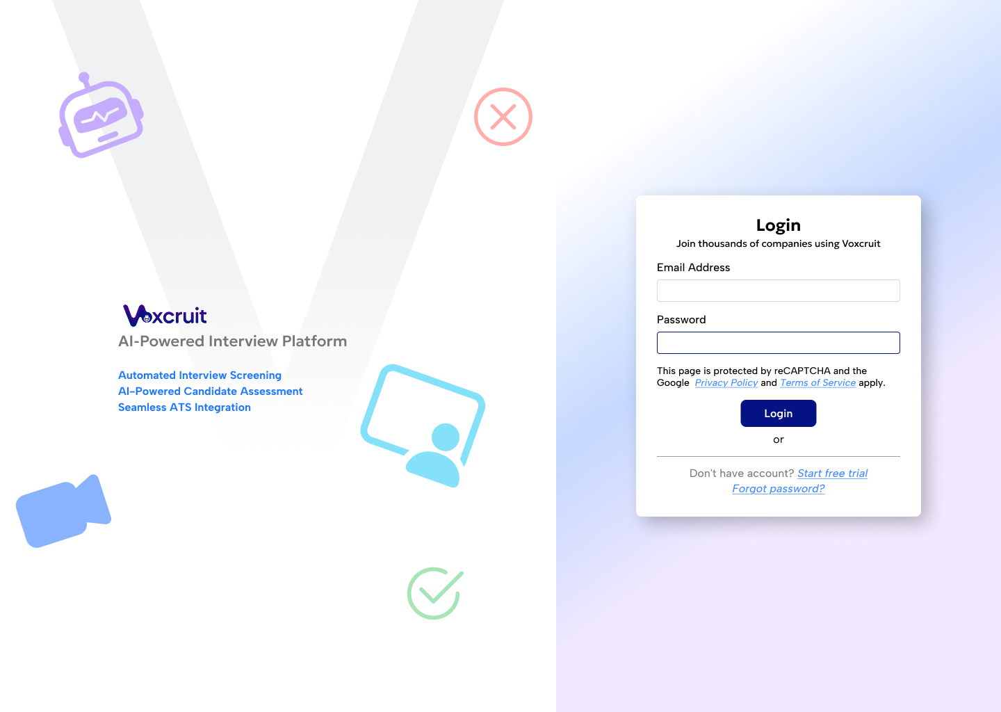Login Screen